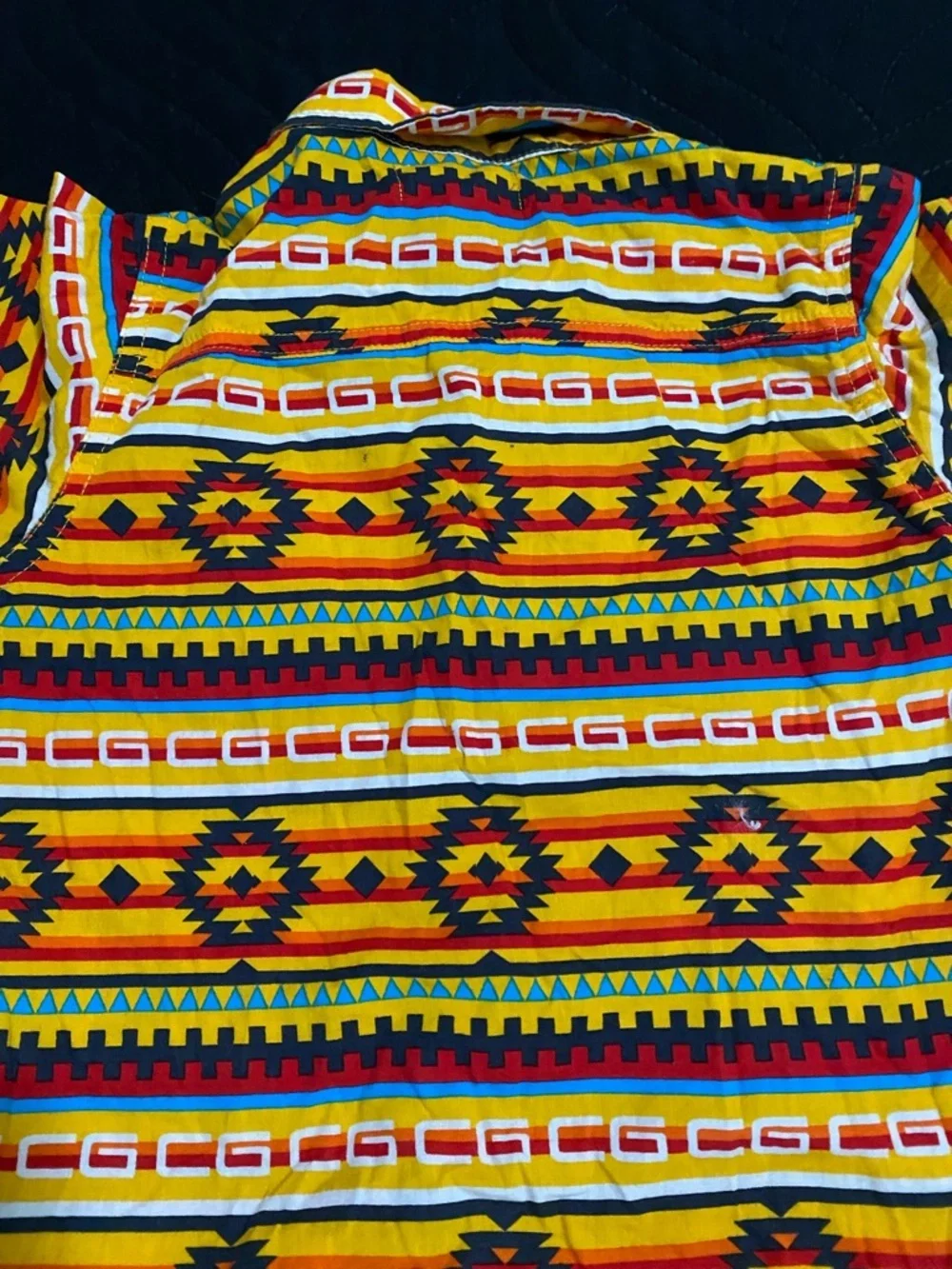 COOGI Spellout Y2K Aztec Pearl Button Down Long Sleeve Roll Tab Boys 3T Shirt
